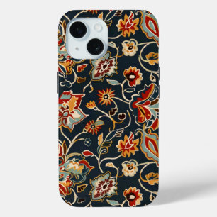 Oriental Flower Pattern iPhone 15 Case