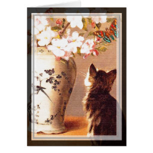 Oriental flowers and butterflies