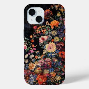 Oriental Flowers Colourful Garden iPhone 15 Case