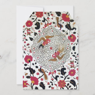 Oriental Flowers ,Leaves ,Peacocks,Butterflies  Announcement