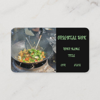 Oriental Food wok Business Card