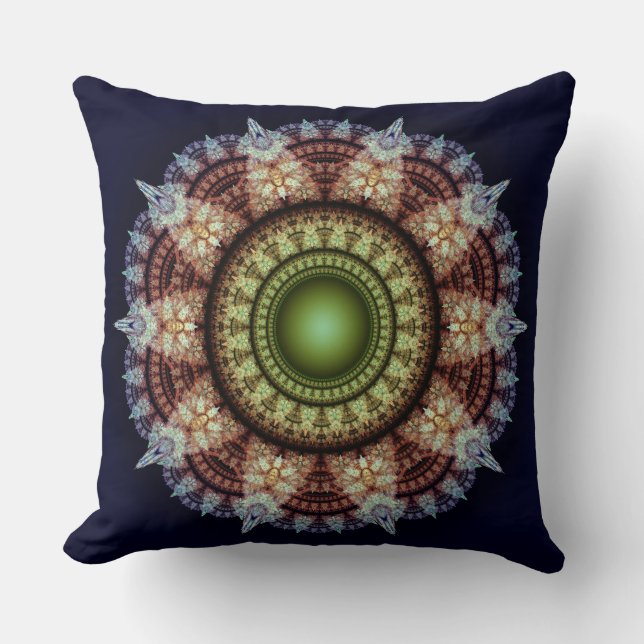 Oriental fractal splendid ornament cushion (Front)