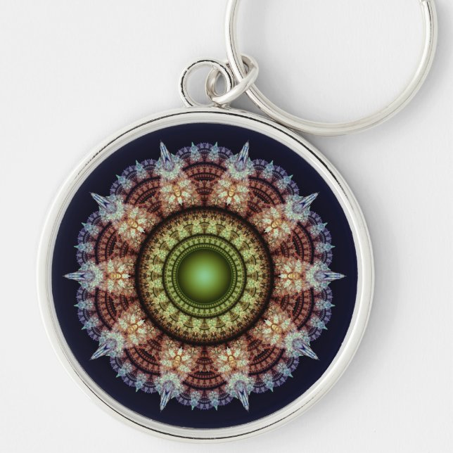 Oriental fractal splendid ornament key ring (Front)