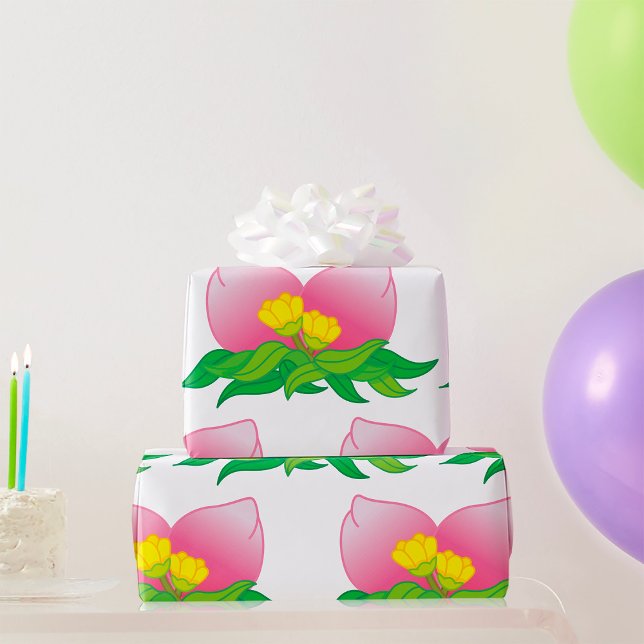 Oriental Fruit And Flowers Wrapping Paper (Creator Uploaded)