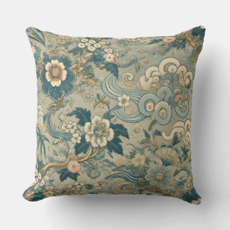 Oriental Garden Pattern Cushion