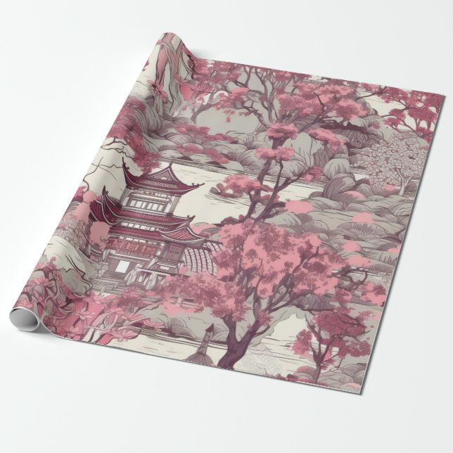 Oriental Gardens Wrapping Paper (Unrolled)