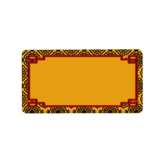 Oriental Gold Address Labels (Front)