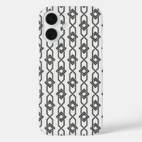 Oriental Grey White Japan Yukata Geometric Pattern