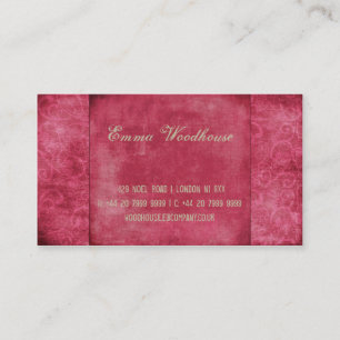 Oriental Grunge Strawberry Red Business Card