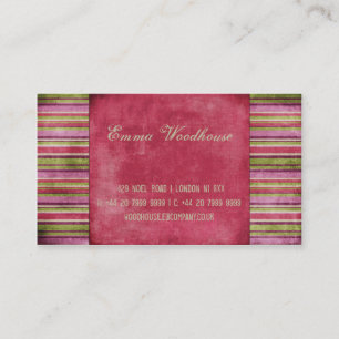 Oriental Grunge Strawberry Red Business Card
