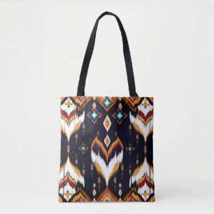 Oriental ikat pattern ethnic seamless pattern trad tote bag