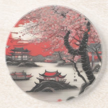 Oriental Ink Brush Drawing Chinese Scenery