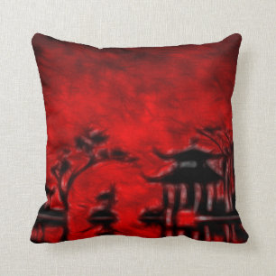 Oriental Landscape Cushion
