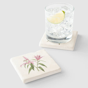 Oriental Lily - Stargazer Stone Coaster