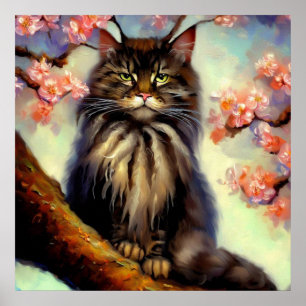 Oriental Longhair Cat  Poster