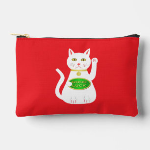 Oriental Lucky Cat Accessory Pouch
