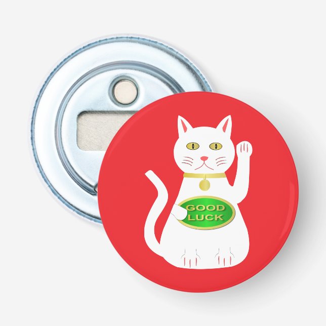 Oriental Lucky Cat Bottle Opener (Front)