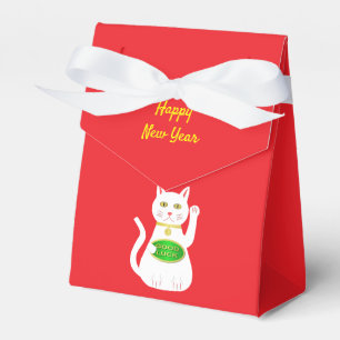 Oriental Lucky Cat Custom Chinese New Year Favour Box