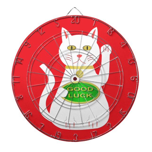 Oriental Lucky Cat Dartboard (Front)