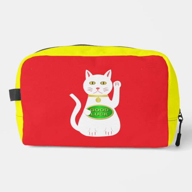 Oriental Lucky Cat Dopp Kit (Front)