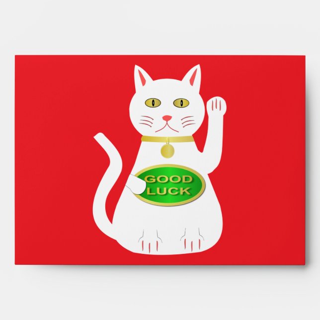 Oriental Lucky Cat Envelope (Front)