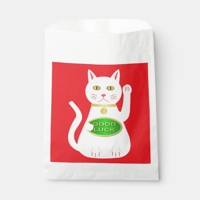 Oriental Lucky Cat Favour Bag (Front)