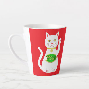 Oriental Lucky Cat Latte Mug