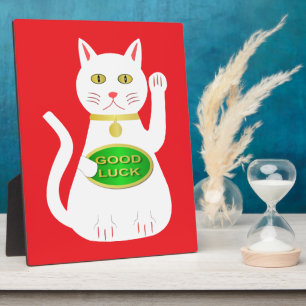 Oriental Lucky Cat Plaque