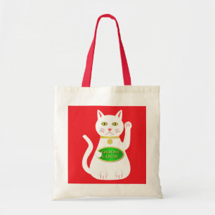 Oriental Lucky Cat Tote Bag