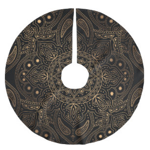Oriental Mandala, Luxury Vintage Pattern. Brushed Polyester Tree Skirt