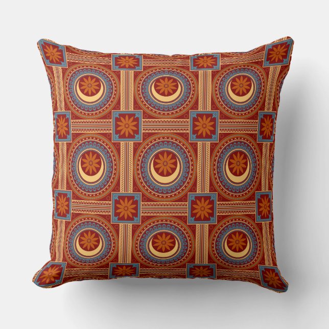 Oriental Mandala Pattern Cushion (Front)