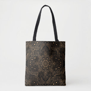 Oriental mandala royal seamless pattern tote bag