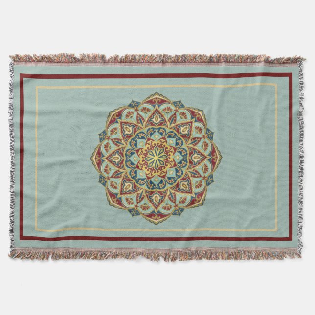 Oriental Mandala - Throw Blanket (Front)