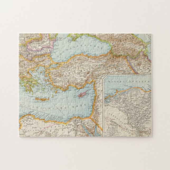 Oriental Mediterranean Map Jigsaw Puzzle (Horizontal)