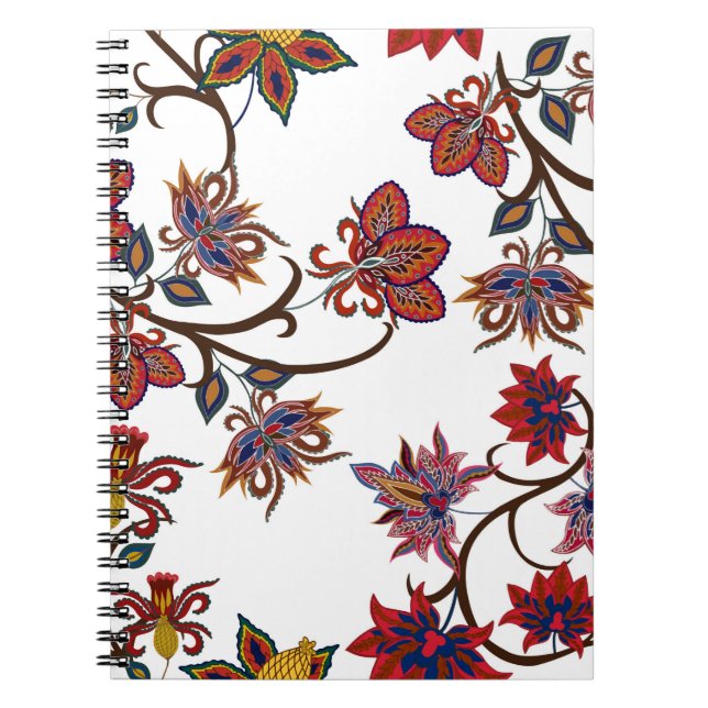 Oriental motives. Seamless pattern with beautiful  Notebook (Front)