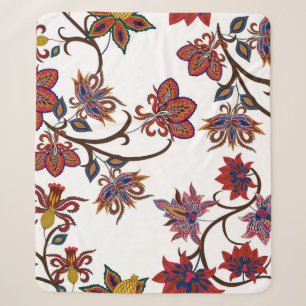 Oriental motives. Seamless pattern with beautiful Sherpa Blanket