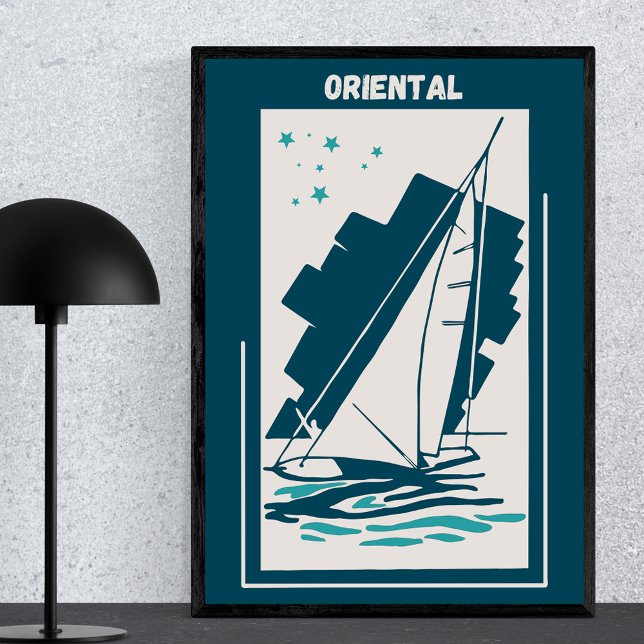 Oriental North Carolina - Vintage Sailing Poster (Creator Uploaded)