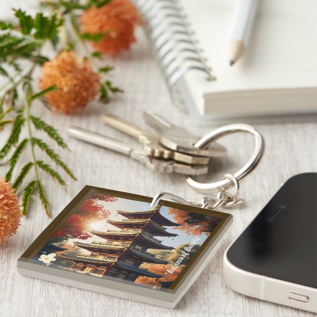 "Oriental Oasis" Key Ring (Front Right)