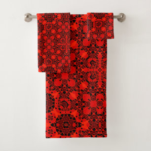 Oriental ornament bath towel set