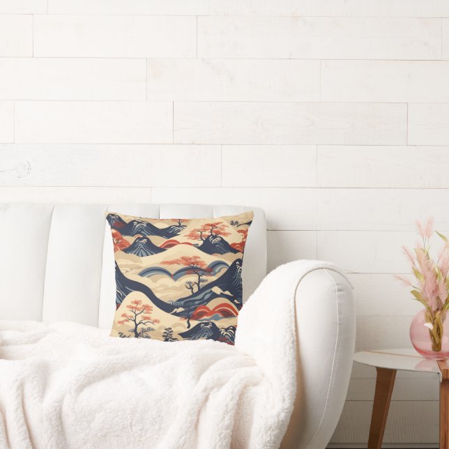 Oriental Painting Style Cushion (Couch)