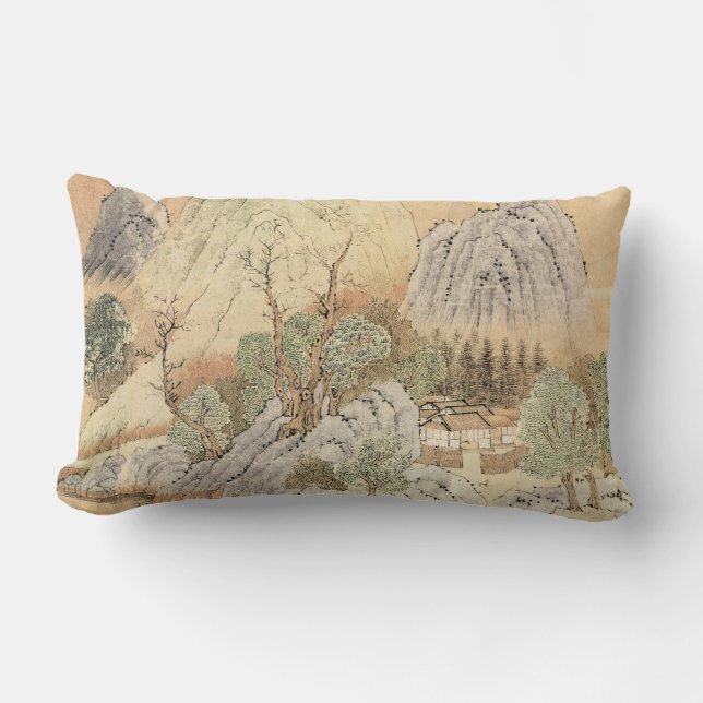 Oriental painting Throw Pillow (Front)