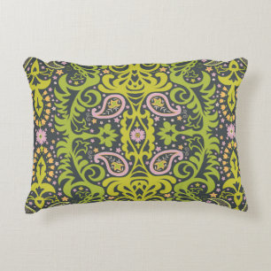 Oriental paisley ornament; decorative seamless flo cushion