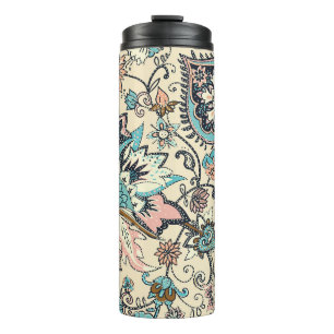 Oriental Paisley: Stylised Textile Elegance. Thermal Tumbler