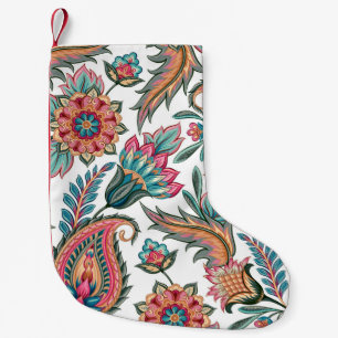 Oriental Paisley: Vintage Floral Seamless Small Christmas Stocking