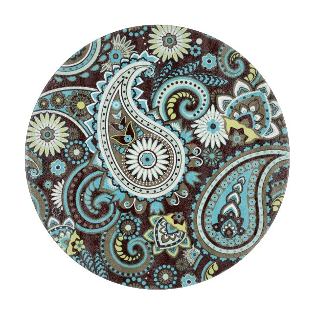 Oriental Paisley Vintage Seamless Pattern Cutting Board (Front)