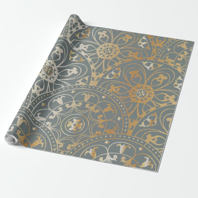 Oriental Pattern Mandala - Wrapping Paper (Unrolled)