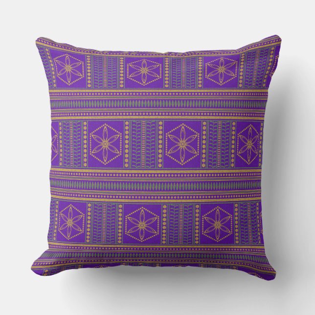 Oriental Pattern Throw Pillow XI (Front)