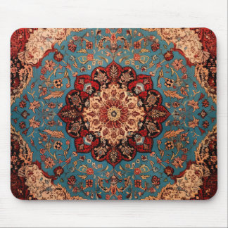 Oriental Persian Carpet Sapphire Red Mouse Pad