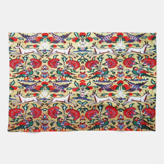 Oriental  Persian Carpet Tea Towel (Horizontal)