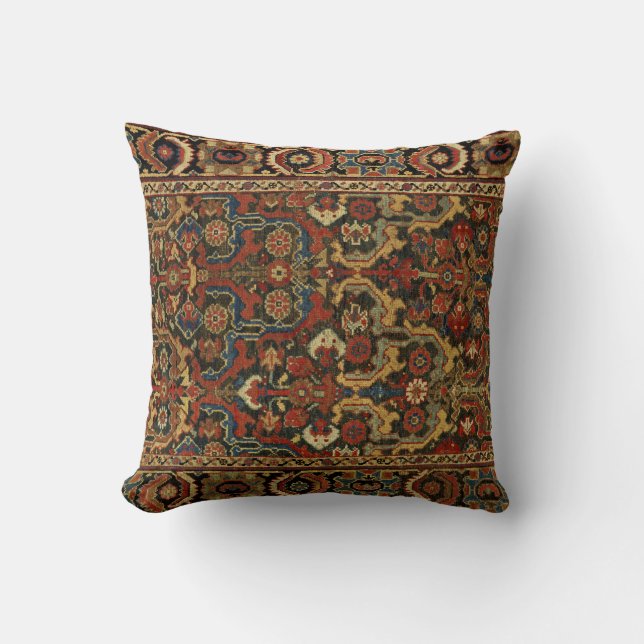 Oriental Persian Carpet with Floral Motifs Cushion (Front)
